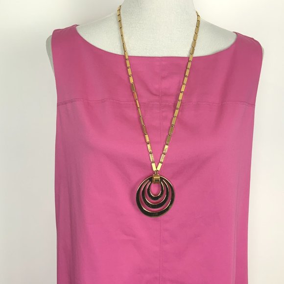 Lauren Ralph Lauren Pink Cotton Shift  Career Dress Sz 14 - Picture 3 of 16